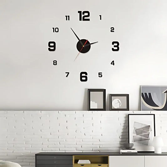 Bold 3D Numbers Wall Clock